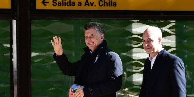 El ex presidente Mauricio Macri y el jefe de gobierno porteño, Horacio Rodríguez Larreta. ARCHIVO