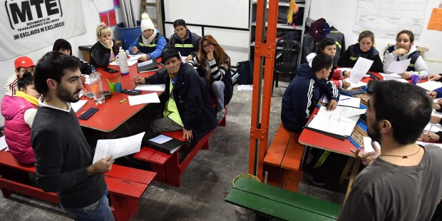 Comenzó a funcionar, hace menos de un mes, en Chacarita el primer Bachillerato Popular Cartonero.