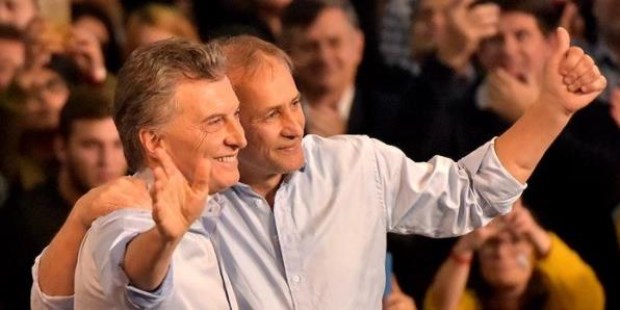 Mauricio Macri y Héctor Baldassi en Córdoba.