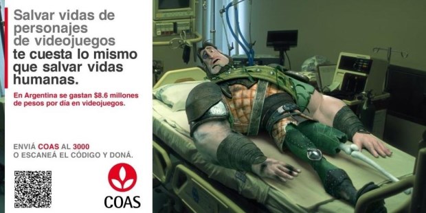 COAS propone salvar vidas reales en vez de personajes de videojuegos 