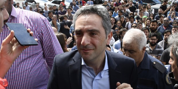 Ministro de Desarrollo de la Comunidad de la provincia y secretario general de La Cámpora, Andrés "El Cuervo" Larroque.