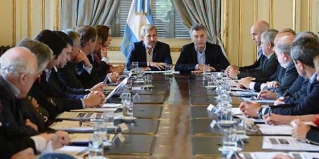 Macri con los gobernadores. Archivo