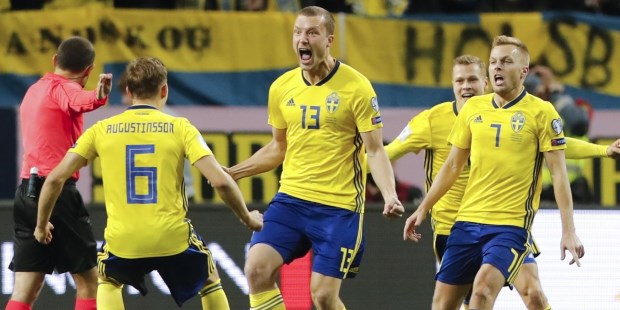 Suecia sorprendió a Italia en el partido de ida del repechaje al Mundial