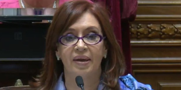 Cristina Kirchner en el Senado. Foto: Archivo