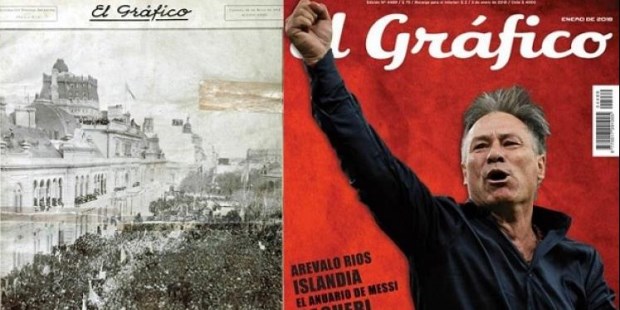 Juntas, la primera y la última tapa de El Gráfico.