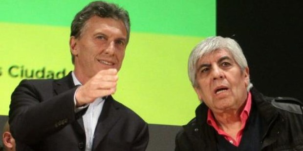 Macri y Moyano juntos.
