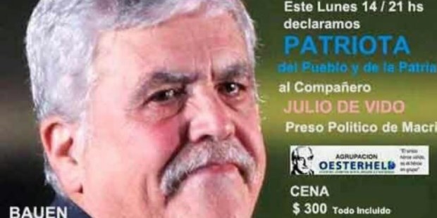 Condecoraron a Julio De Vido como "patriota"