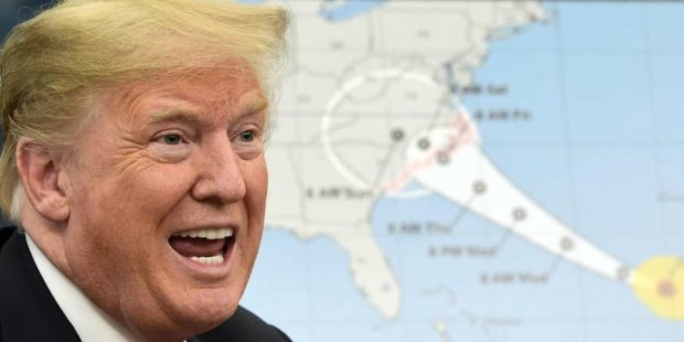 El presidente Donald Trump se refirió al huracán Florence en la Casa Blanca.