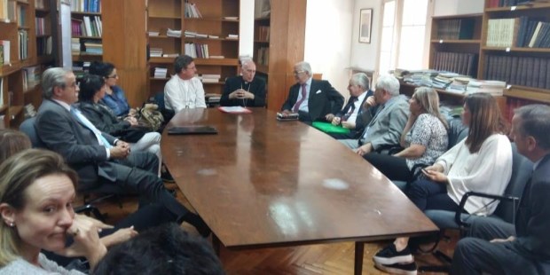 Más de una decena de entidades fueron recibidas por el secretario de la Conferencia Episcopal, monseñor Carlos Malfa.­