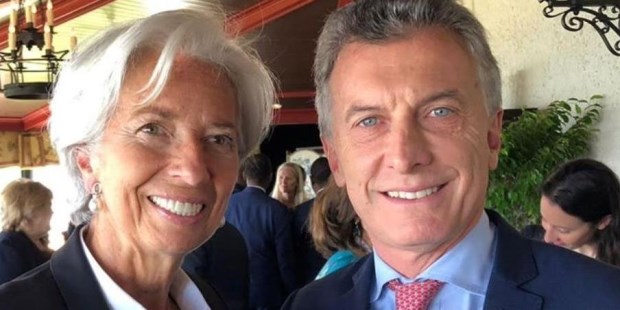 Christine Lagarde y Mauricio Macri.