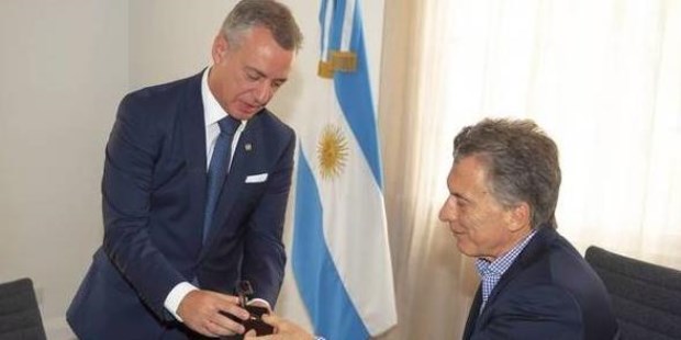 Macri recibió en Olivos al presidente del Gobierno Vasco