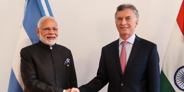 Macri y el primer ministro de la India acordaron aumentar el intercambio comercial entre ambos países